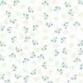 Green plants background. Floral drawing background