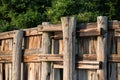 Totem tiki gate fance on beach side