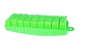 Green plastic brush for cleaning clothes,Washing brush Royalty Free Stock Photo