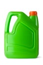 Green plastic canister for household chemicals Royalty Free Stock Photo