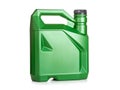 Green plastic canister of motor oil Royalty Free Stock Photo