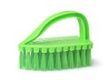 Green plastic clothes cleaning brush Royalty Free Stock Photo