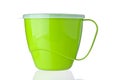 Green plastic cup Royalty Free Stock Photo