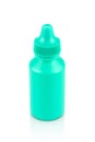 Green plastic eyes dropper bottle isolated on white background Royalty Free Stock Photo