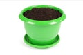 Green Plastic Flower Pots Royalty Free Stock Photo