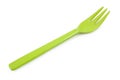 Green plastic forks isolated on white background Royalty Free Stock Photo