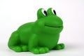 Green plastic frog Royalty Free Stock Photo