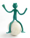 Green plastic frog Royalty Free Stock Photo