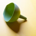 Green plastic funnel Royalty Free Stock Photo
