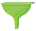 Green plastic funnel, icon Royalty Free Stock Photo