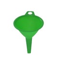 Green plastic funnel Royalty Free Stock Photo