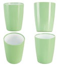 Green plastic glass for juice