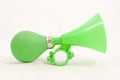 Green plastic horn Royalty Free Stock Photo