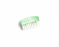 Green Plastic Nail Brush with White Bristles for Hand Cleaning Royalty Free Stock Photo