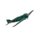 Green plastic plane isolated on the white background Royalty Free Stock Photo