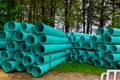 Green Plastic Pipes For Drains Water For Building