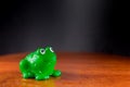 Green Plastic Rubber Frog Royalty Free Stock Photo