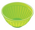 Green plastic salad bowl