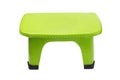 Green plastic stool
