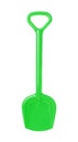 Green plastic toy shovel isolated on white Royalty Free Stock Photo