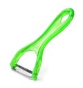 Green plastic vegetable peeler