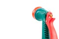 Green Plastic Watering Garden Hose Sprayer. Royalty Free Stock Photo