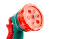 Green Plastic Watering Garden Hose Sprayer. Royalty Free Stock Photo