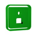 Green Play Video icon isolated on transparent background. Film strip sign.