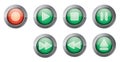 Green playback buttons Royalty Free Stock Photo