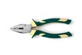 Green pliers isolated on white background. Royalty Free Stock Photo