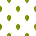 Green plum leaf pattern seamless