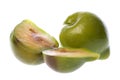 Green Plums Macro Isolated Royalty Free Stock Photo
