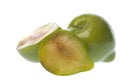 Green Plums Macro Isolated Royalty Free Stock Photo
