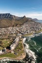 Green Point and Sea Point (Cape Town, South Africa), aerial view Royalty Free Stock Photo