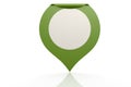 Green pointer on isolated white background