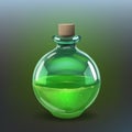 Green poison bottle