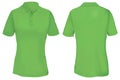 Green Polo Shirt Template for Woman Royalty Free Stock Photo