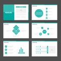 Green polygon presentation templates Infographic elements flat design set for brochure flyer leaflet marketing