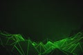 Green polygonal mountains background