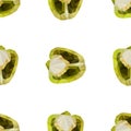 Green Polygonal Sweet pepper.