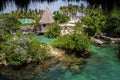 Green Pool in Xcaret Mexico Royalty Free Stock Photo