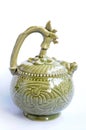 Green porcelain teapot