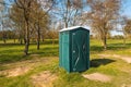 Green portable plastic toilet