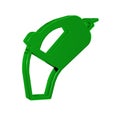 Green Portable vacuum cleaner icon isolated on transparent background.