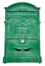 Green Post box.