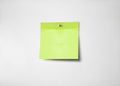 Green post-it note Royalty Free Stock Photo