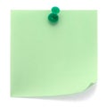 Green post-it note Royalty Free Stock Photo