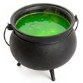 Green Potion in Black Cauldron on transparent background Royalty Free Stock Photo