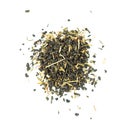 green powder tea mix with lemon balm Royalty Free Stock Photo