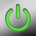 Green power button Royalty Free Stock Photo